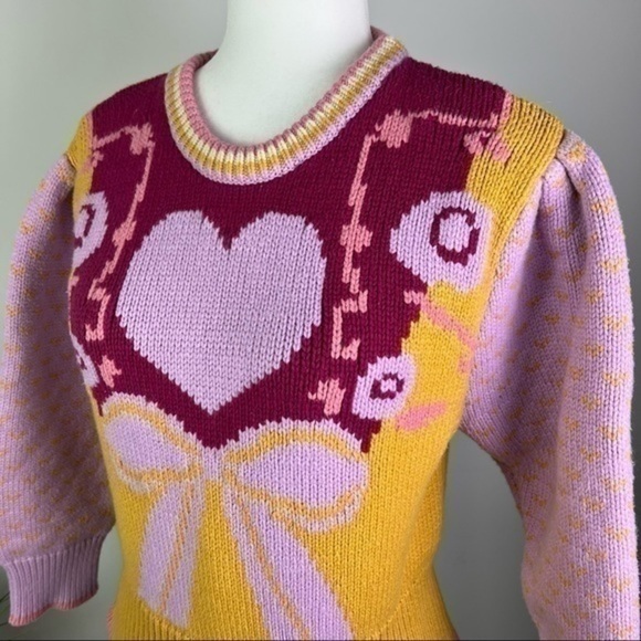 LOVESHACKFANCY Crochet-knit cotton-blend sweater FLAW - Picture 11 of 13